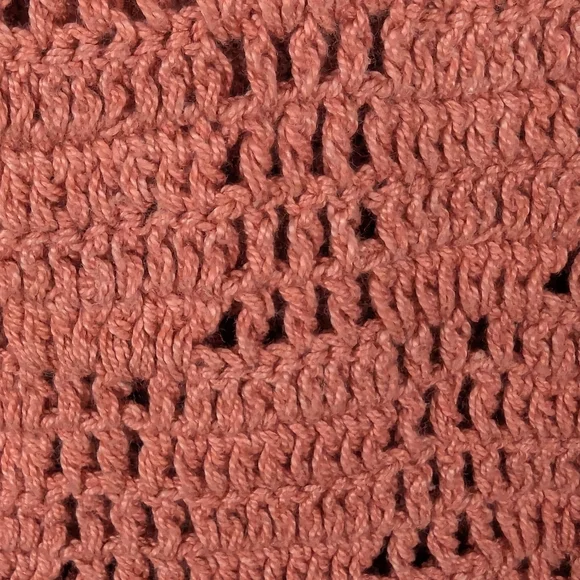 Fruit Phool Size Medium Crocheted Sweater Vest In Country Pink/Mauve Vintage - Picture 3 of 12